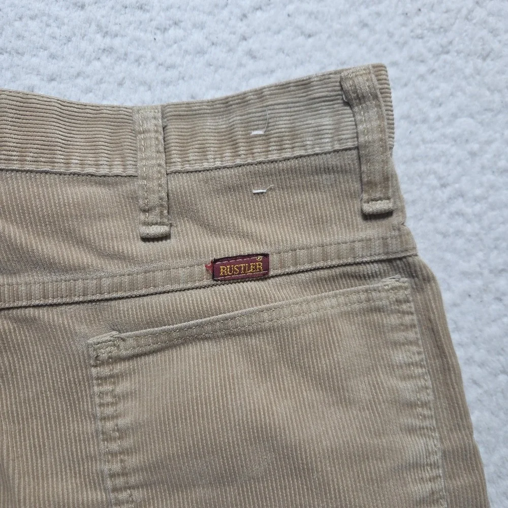 Vintage 80s Rustler Corduroy Pants Mens 32x30 Tan Beige Wide Wale USA Made‎